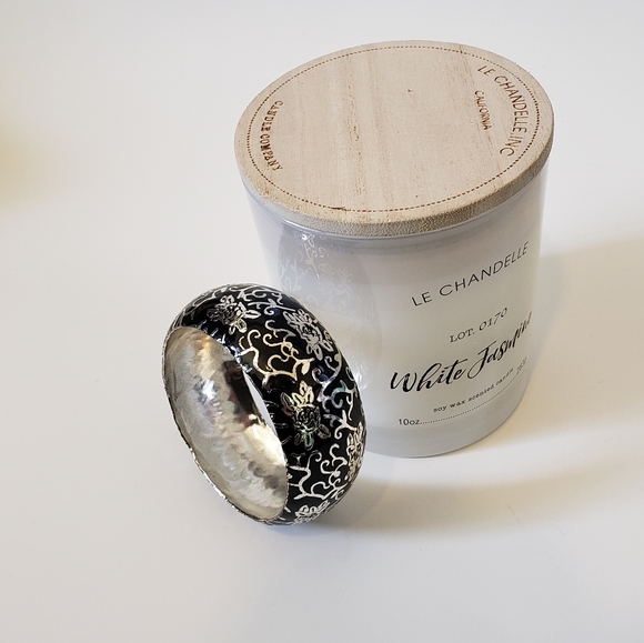Boutique Jewelry - Silver and black cuff bracelet
